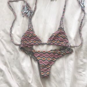 Acacia pink tribal veneto top and axel bottom RARE